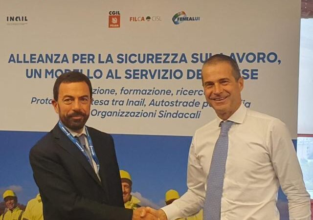 Intesa Autostrade per l’Italia-Inail per la sicurezza nei cantieri