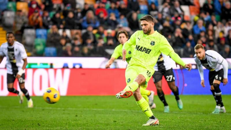 L’Udinese non sa più vincere, il Sassuolo rimonta con Berardi