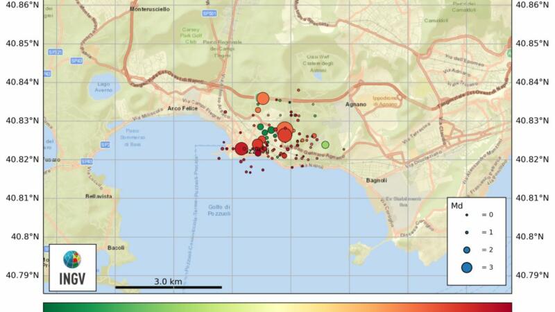 Sciame sismico ai Campi Flegrei, 150 scosse. Evacuate 35 famiglie