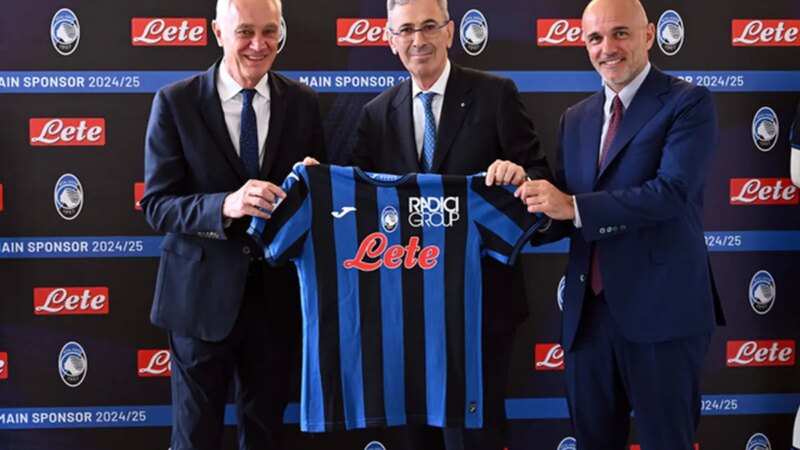 Acqua Lete main sponsor dell’Atalanta per tre stagioni