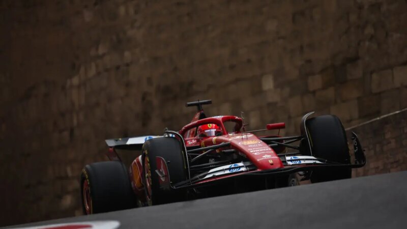 A Baku Ferrari c’è: seconde libere a Leclerc, Sainz quarto