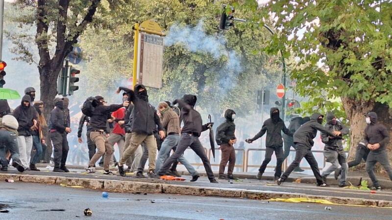 Scontri a Roma tra manifestanti pro Palestina e forze dell’ordine