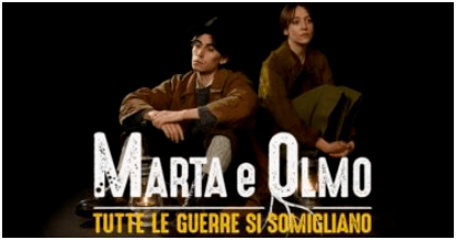 Teatro di qualità a Buriasco (To), “Marta e Olmo, tutte le guerre sono uguali”